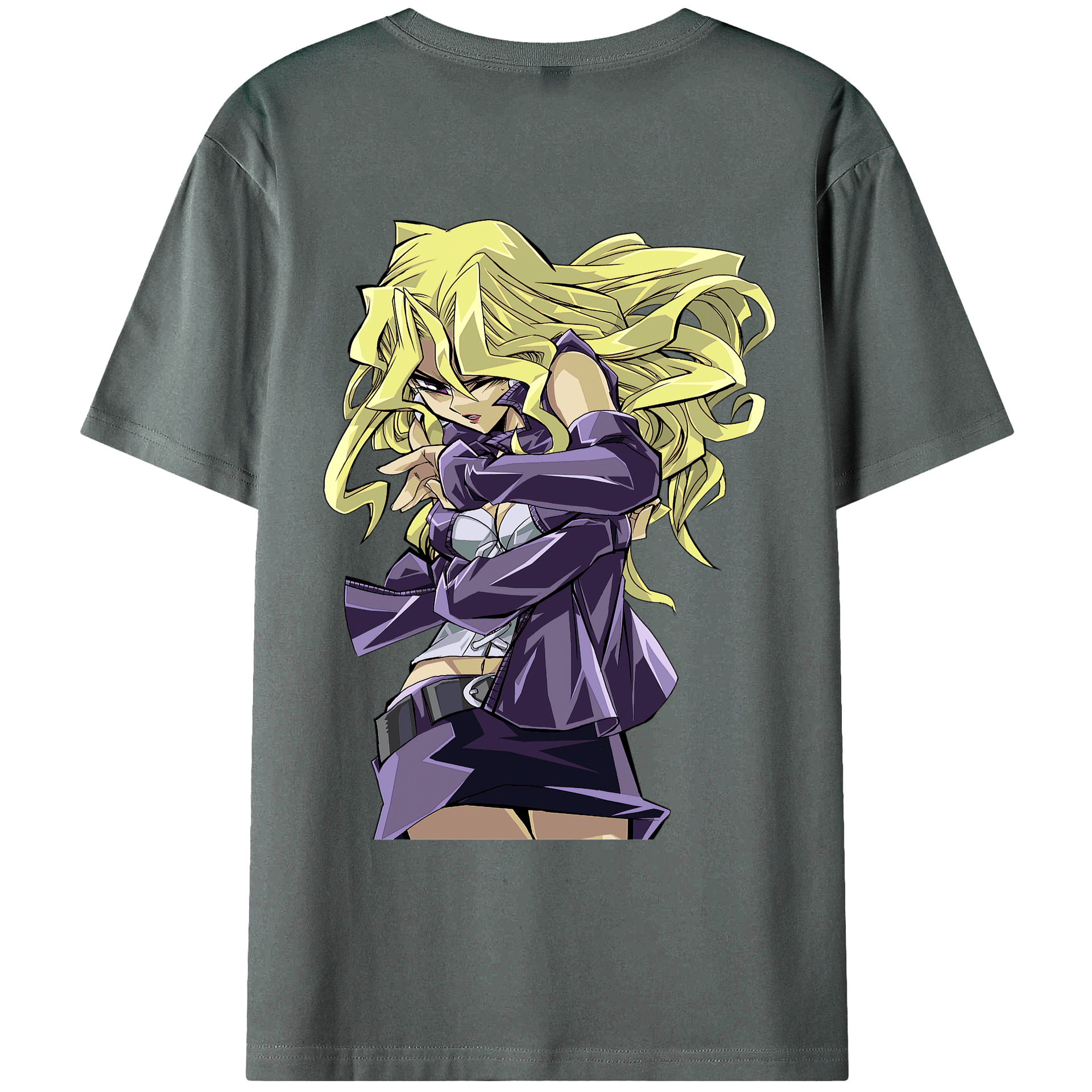 （画像用） 遊☆戯☆王 Yu-Gi-Oh! 綿100％ メンズ半袖Tシャツ（バックプリント） 通気性